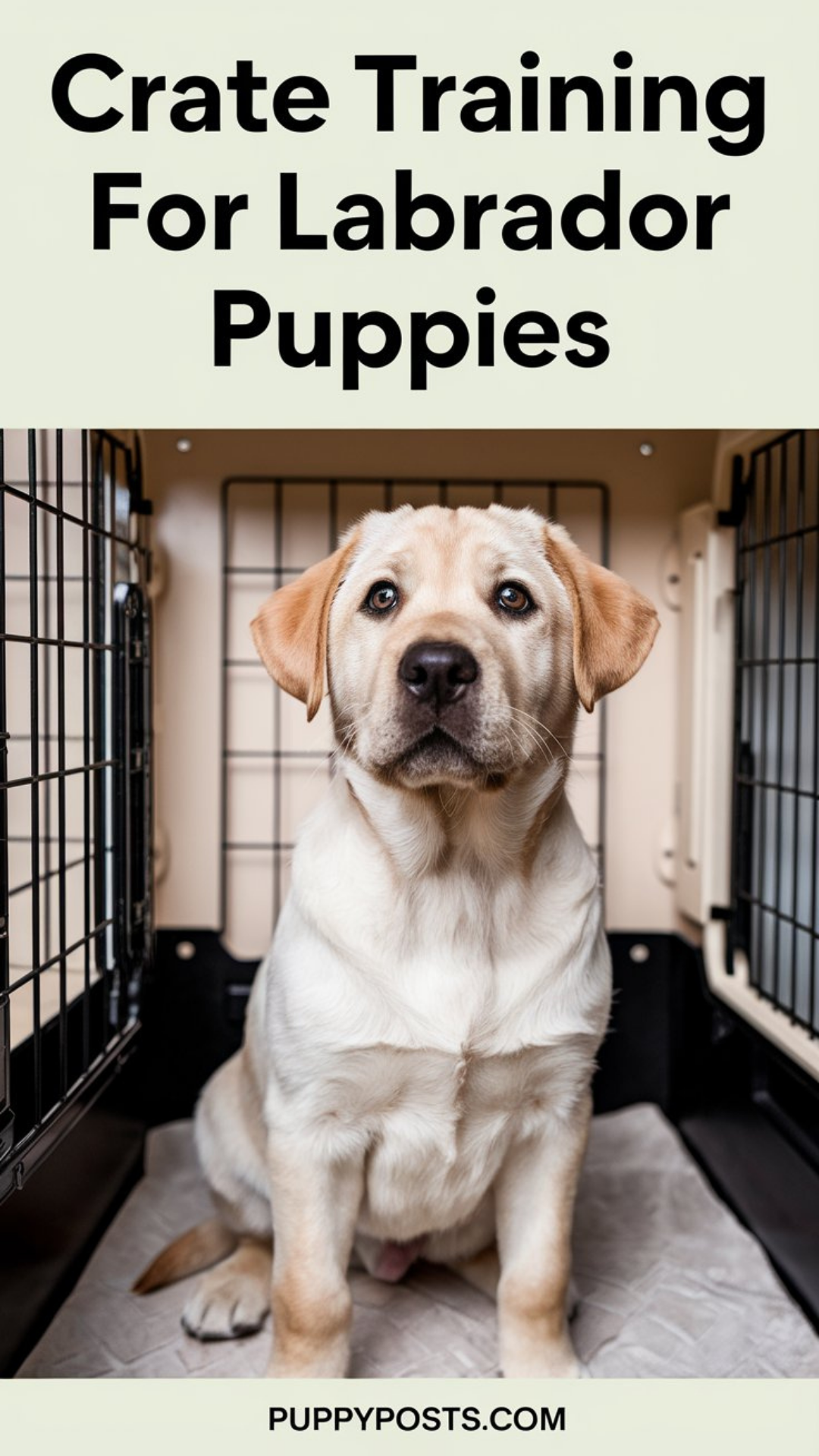 Crate training for Labrador puppies