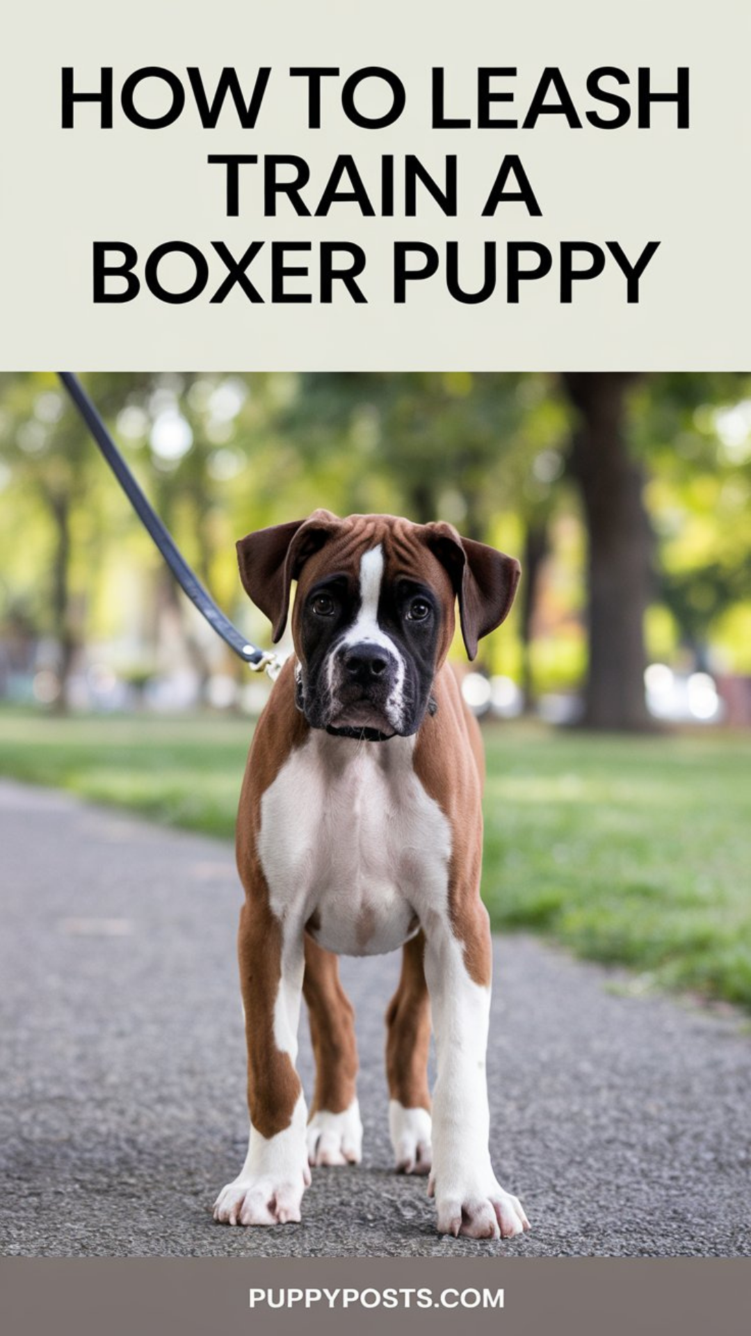 How to leash train a Boxer puppy