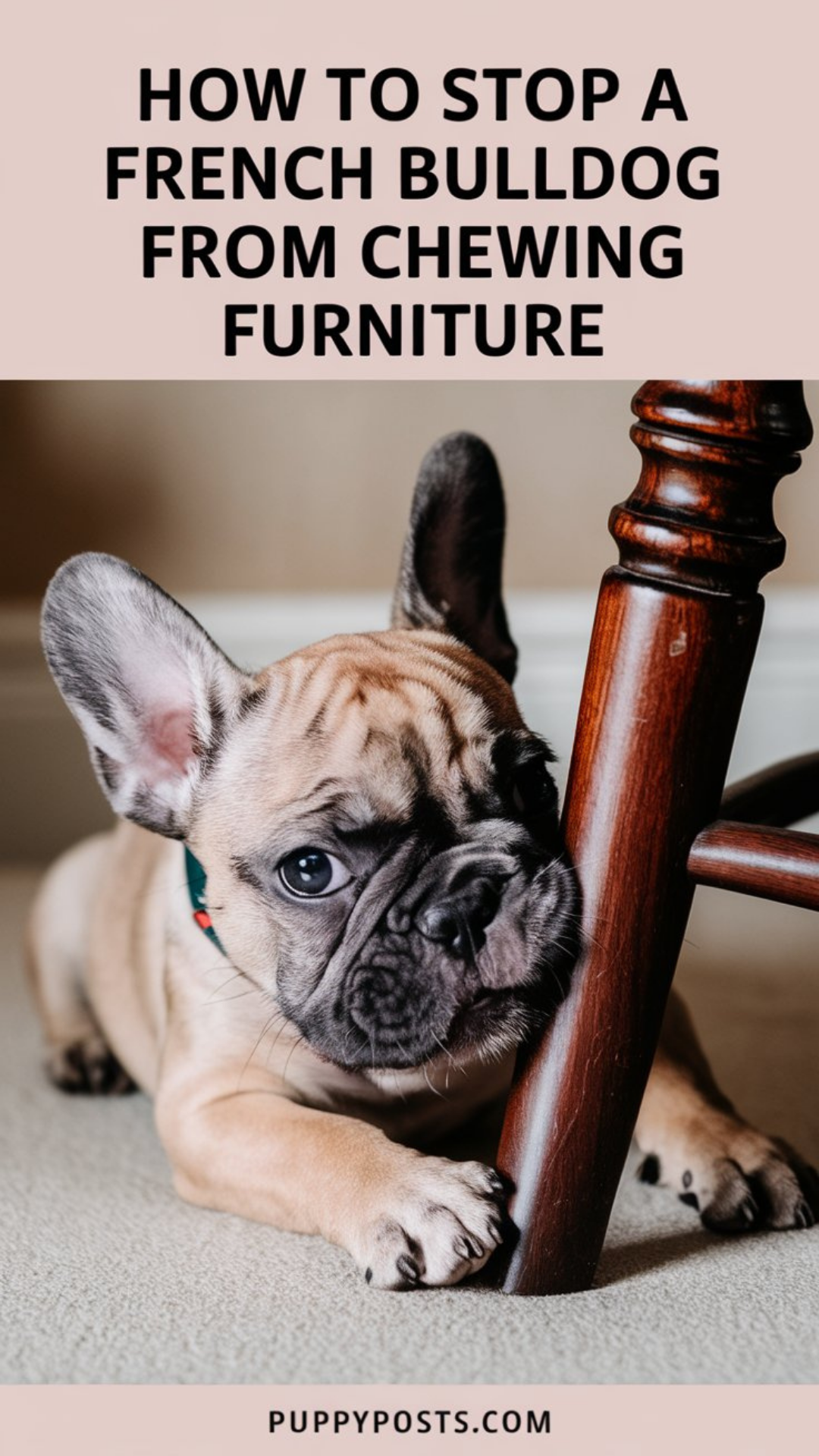 How to stop a French Bulldog from chewing furniture How to stop a French Bulldog from chewing furniture