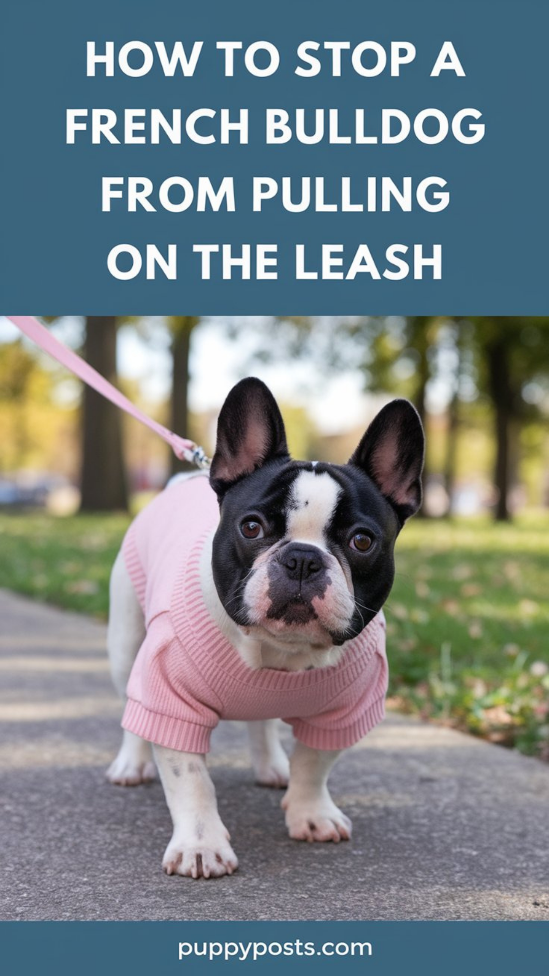 How to stop a French Bulldog from pulling on the leash