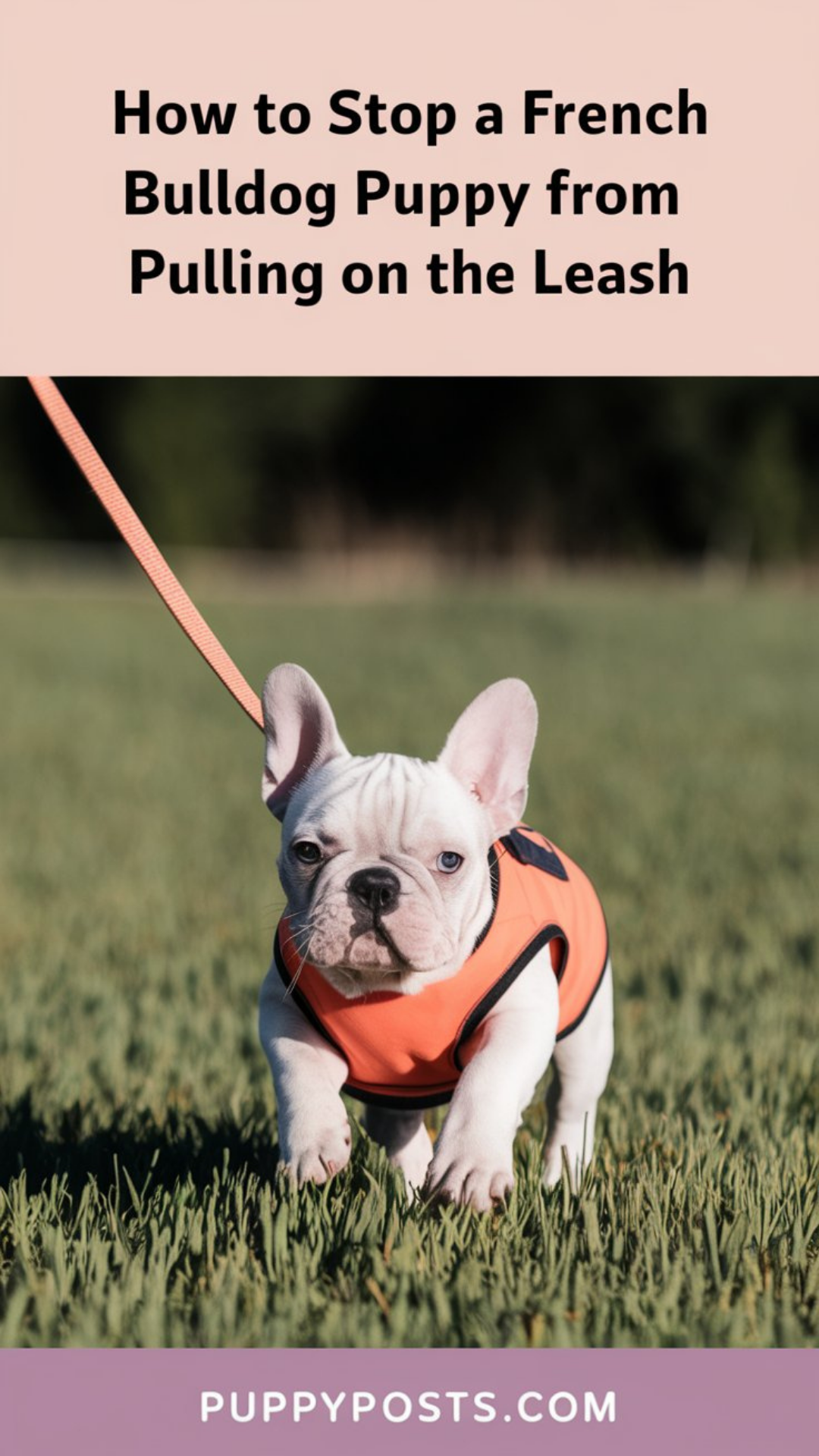 How to stop a French Bulldog puppy from pulling on the leash How to stop a French Bulldog puppy from pulling on the leash