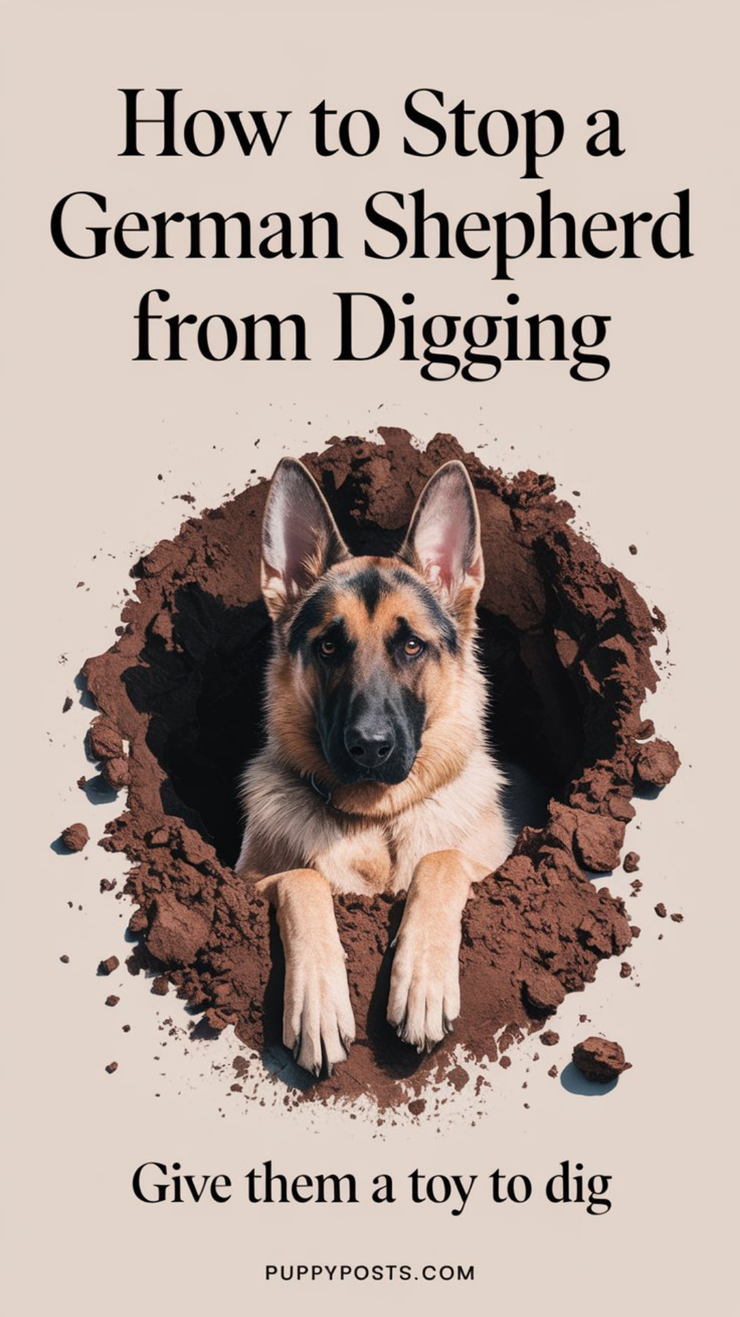 How to stop a German Shepherd from digging